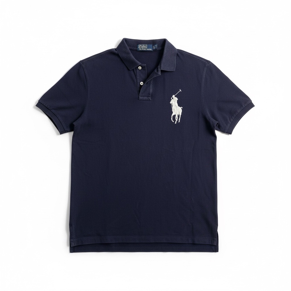 Polo Ralph Lauren Navy Big Pony Slim Fit Polo Shirt L